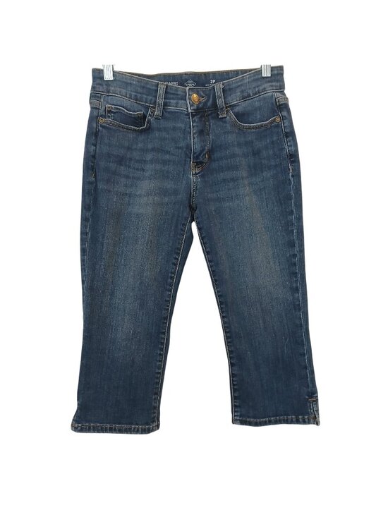 St. John's Bay Pants - St Johns Bay Womens 2P Petite Capri Jeans Medium Wash Denim 5-Pocket Design #D46